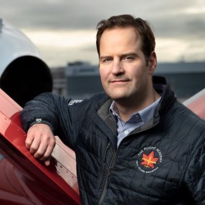 Luke Lysen, photographed with his Cirrus Vision Jet at Boeing Field, Seattle, WA. 2/13/19.